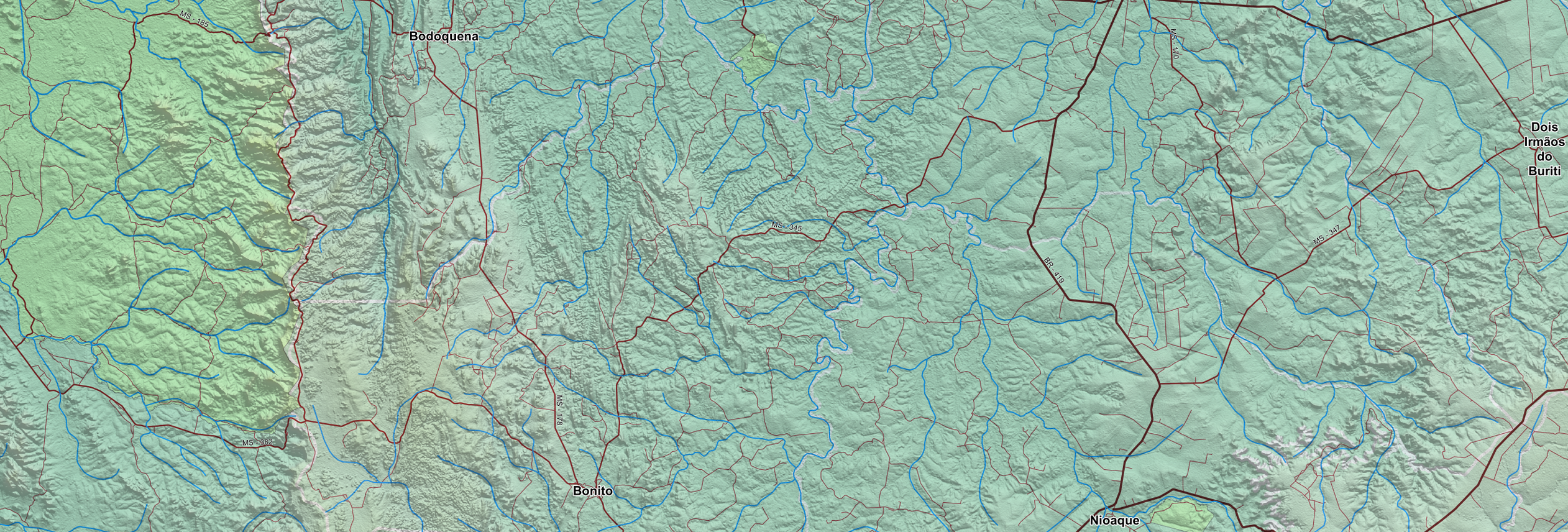 Mapa interativo para prospecção de imóveis rurais